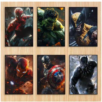 Superhero canvas painting, a must-have wall art that transforms any room into an adventure stage.