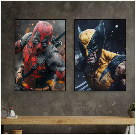 Superhero canvas painting, a must-have wall art that transforms any room into an adventure stage.