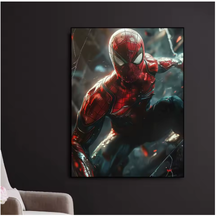 Superhero canvas painting, a must-have wall art that transforms any room into an adventure stage.