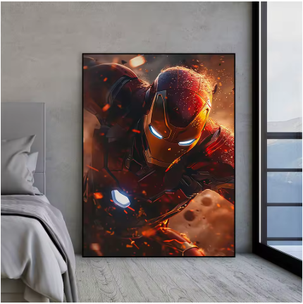 Superhero canvas painting, a must-have wall art that transforms any room into an adventure stage.